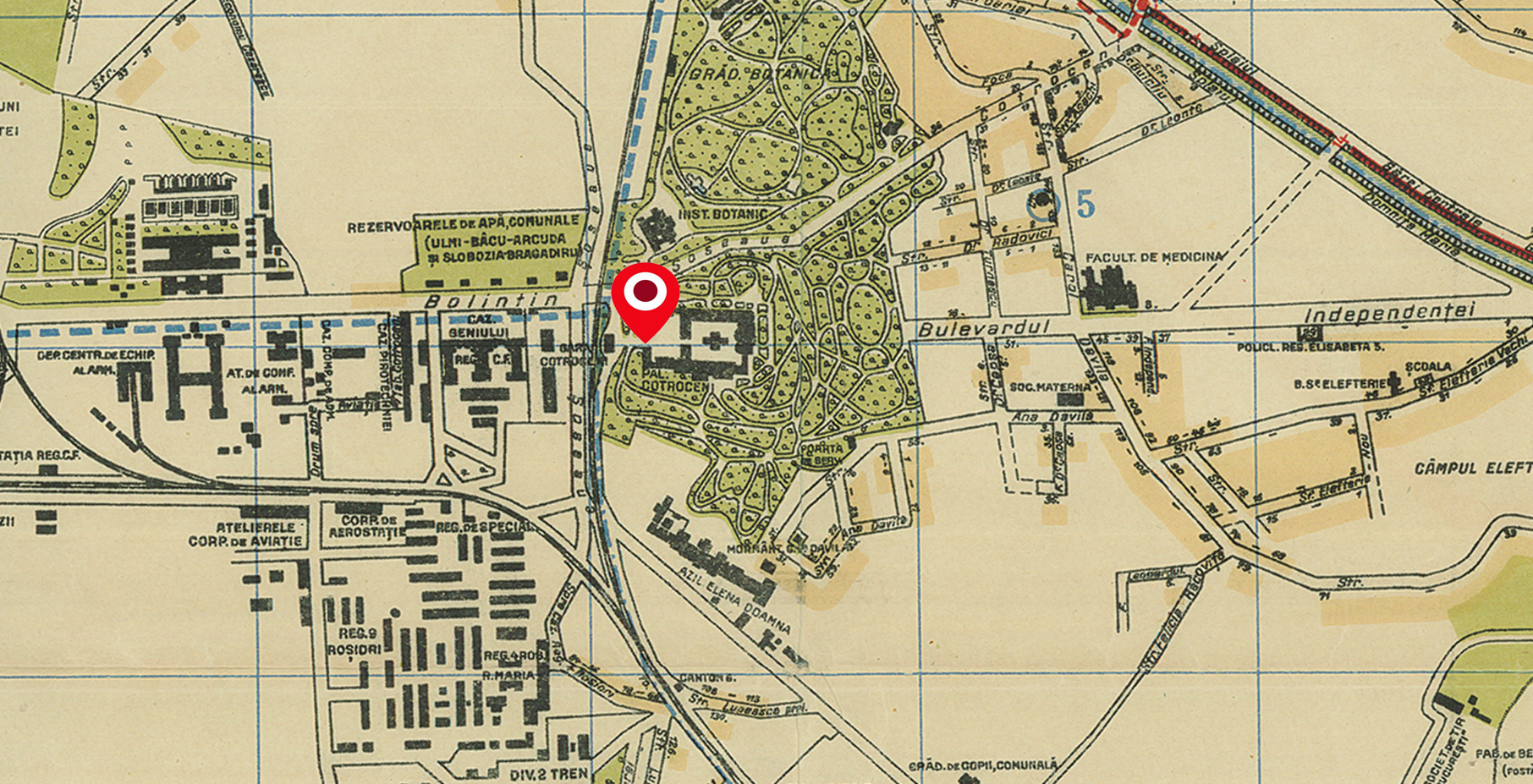 cartierul cotroceni harta 1920 palatul cotroceni old maps harta veche bucurestiul vechi bucuresti harta administrativa